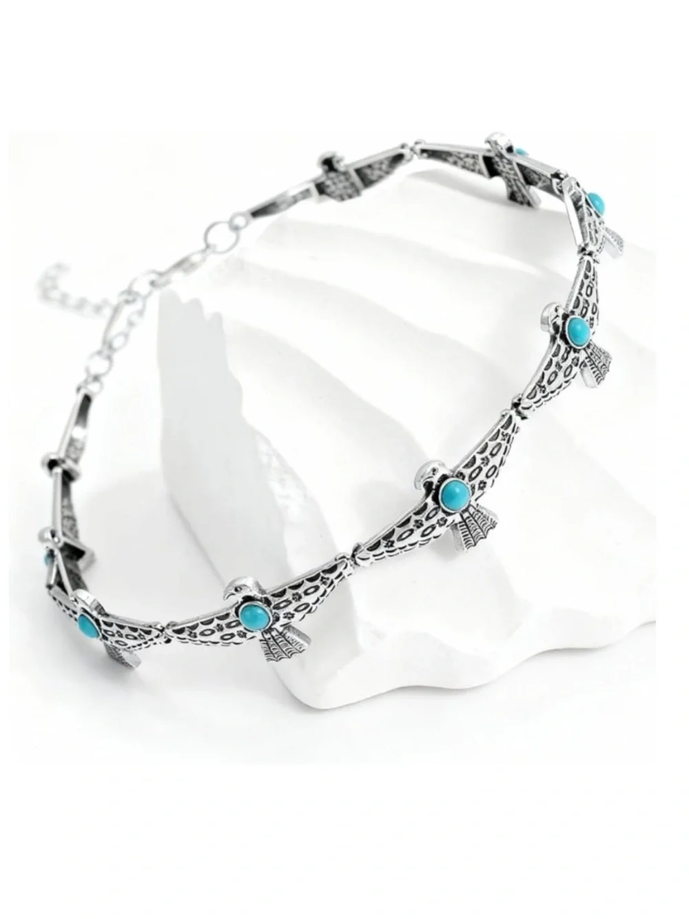 Silver Thunderbird Choker Necklace